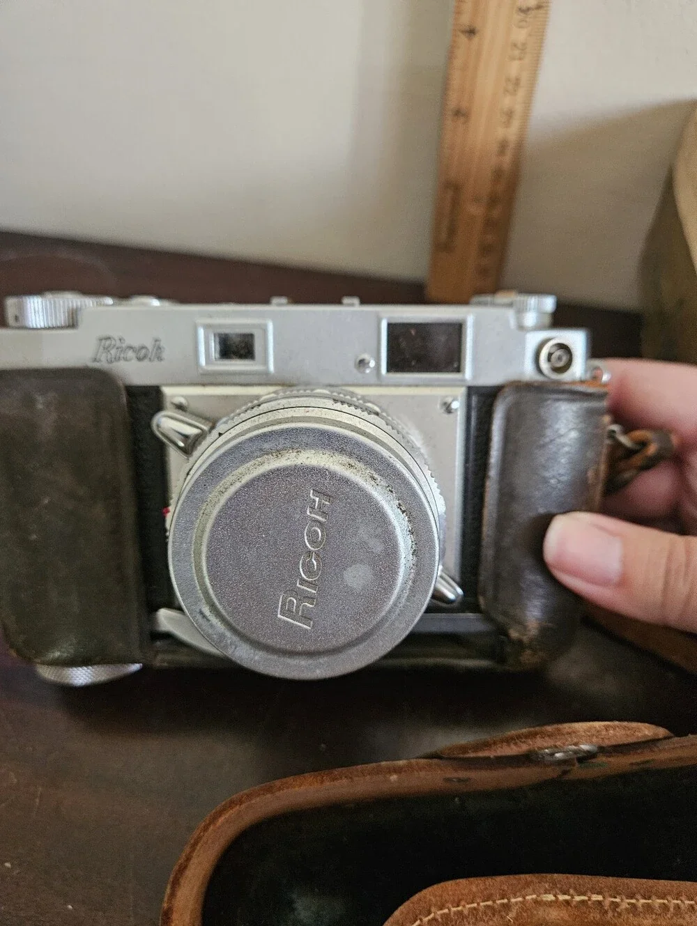 Vtg 1957 Ricoh 500 Rangefinder 35mm Camera Set W/ Original Box & Manual AS-IS